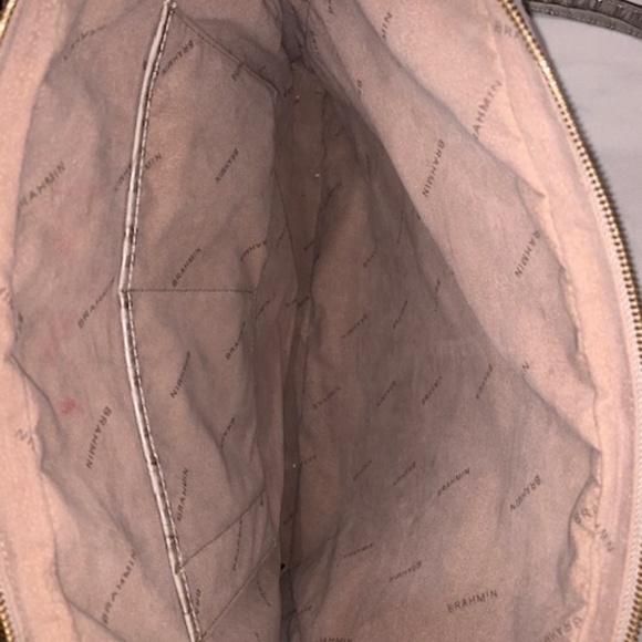 🇺🇸VETS DAY SALE🇺🇸Brahmin Croc-Embossed Laptop Bag in Taupe - Picture 2 of 2